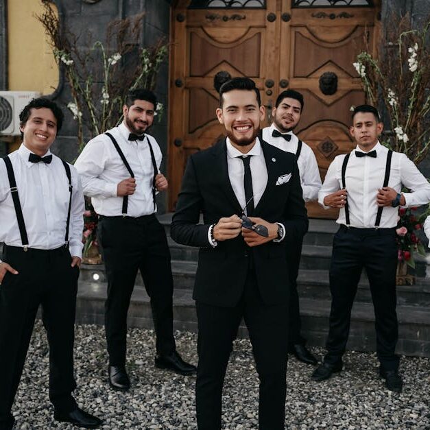 A groom and his groomsmen